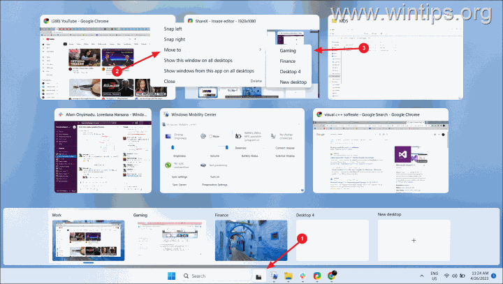Administrar escritorios virtuales - Windows 11