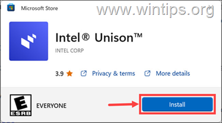 Instale Intel® Unison en Windows 11