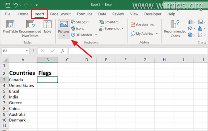 Insertar imágenes Excel Cómo insertar fotografías/imágenes en Excel.