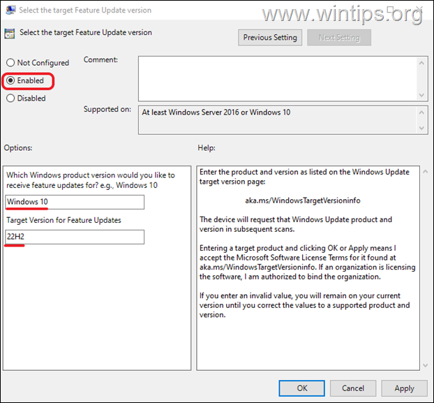 bloquear la actualización de Windows 11 desde Windows 10 - política