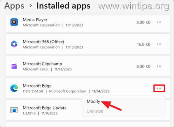 Habilite la opción Modificar en Microsoft Edge