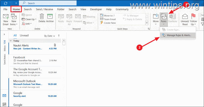 Configurar la regla de respuesta automática de Outlook
