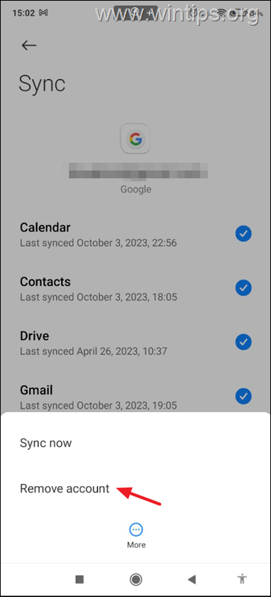 Eliminar cuenta de Google Android