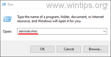 Abrir servicios de Windows