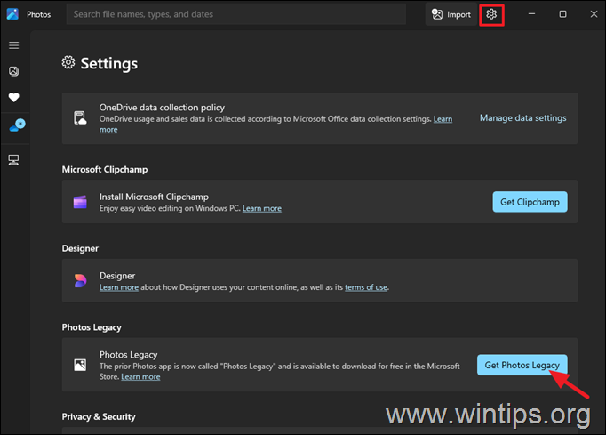 obtener fotos del legado Obtener fotos heredadas