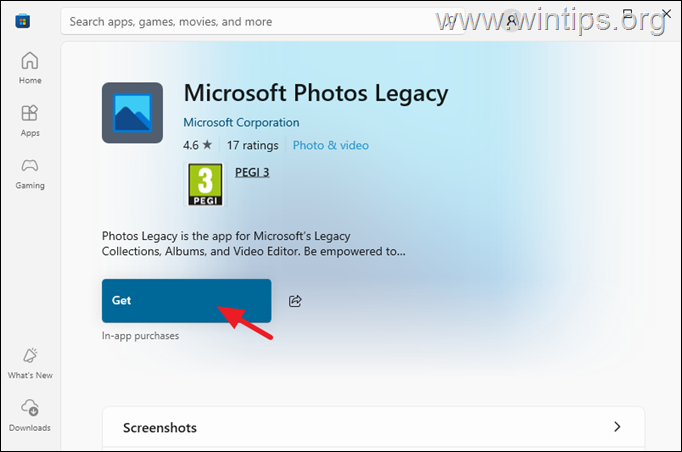 fotos legado FIX no implementado en fotos - Windows 10