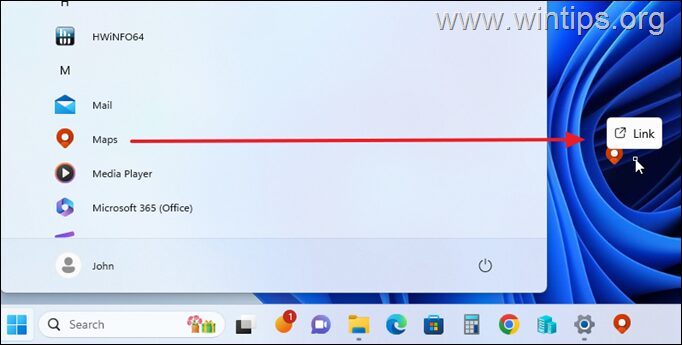Cómo crear accesos directos para almacenar aplicaciones en Windows 11.