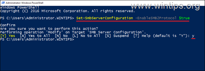 Habilitar SMB2 - PowerShell