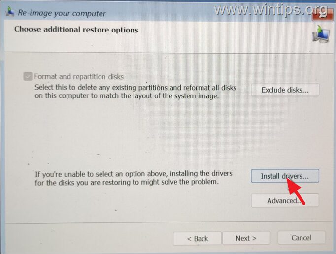 Instalar controladores SEX: 0x80042414 - Windows no pudo encontrar ningún disco