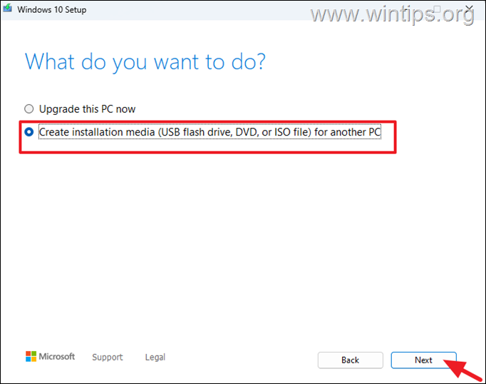 Descargar el archivo ISO de Windows