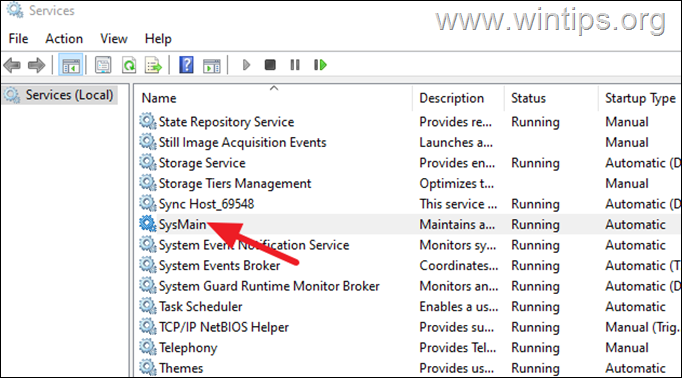 Sysmain Deshabilitar el servicio SysMain