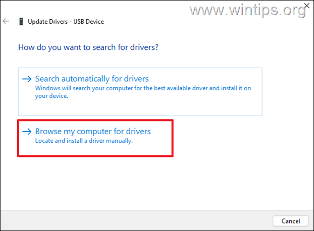 Examinar a los conductores Actualizar controladores