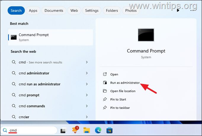 CMD Símbolo del sistema como administrador.
