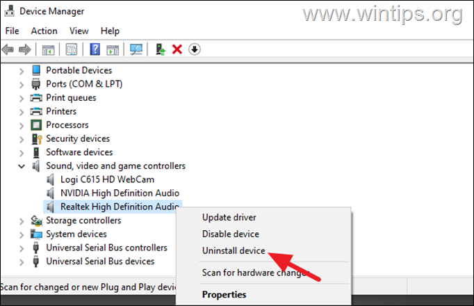 Desinstalar dispositivo