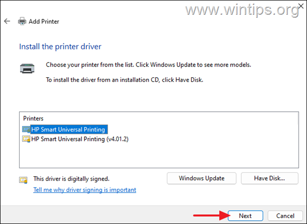 Agregar impresora El servicio de reproducción de enchufe no pudo comenzar - Impresora HP - Arm de Windows 11