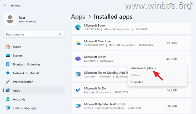 Opciones avanzadas de equipos Opciones avanzadas de equipos