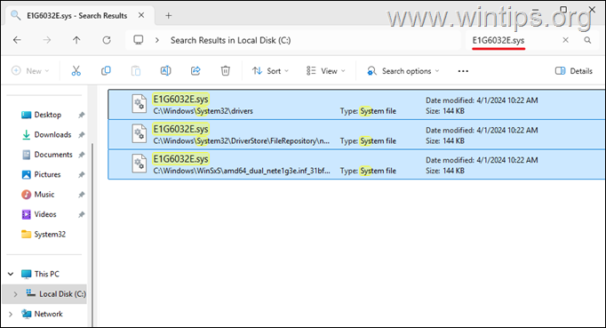 Corrección: la integridad de la memoria está apagada porque el controlador E1G6032E.Sys es incompatible en Windows 11.