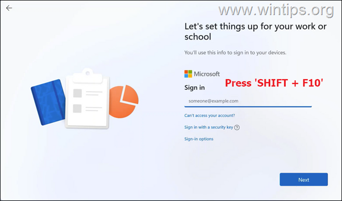 cambio-F10 Evitar el inicio de sesión en Microsoft-Account en la configuración de Windows 11