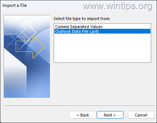 Importar archivo PST Importar el archivo de datos de Outlook (.pst) Nuevo Outlook