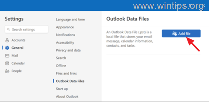 Cómo abrir los archivos de datos de Outlook PST en New Outlook.