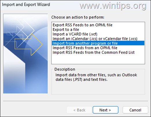 Importar archivo PST Importar archivos PST en New Outlook