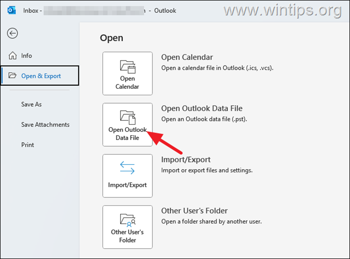 Abra el archivo de datos de Outlook Cómo abrir archivos PST en Outlook clásico