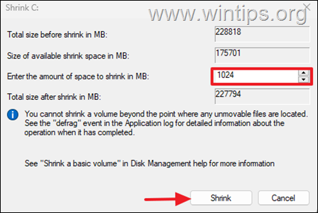 volumen encogido Volumen encogido