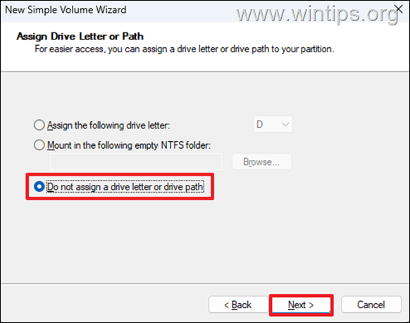 Asignar letra de unidad Crear partición de recuperación