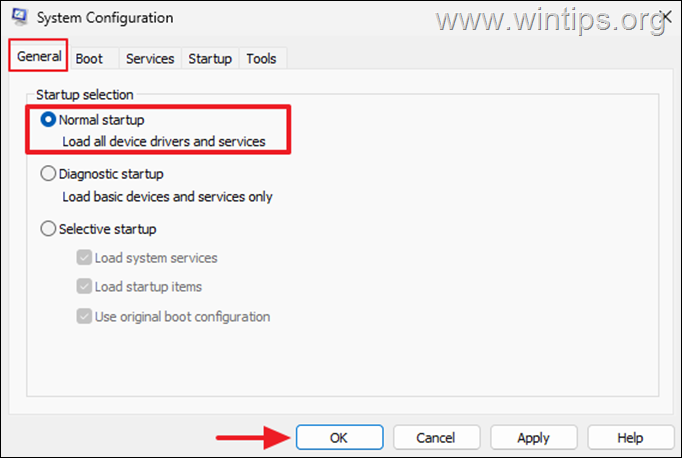 startup normal Inicie Windows en modo normal (inicio normal)