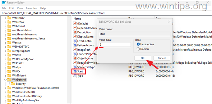 Habilitar la seguridad de Windows Habilitar la seguridad del defensor de Windows - Registro