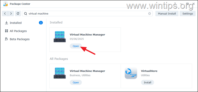 Synology Virtual Machine Manager 