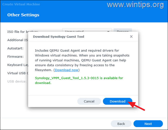 Cómo crear Windows 10 Virtual Machine on Synology NAS.