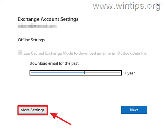 Configuración de la cuenta de intercambio