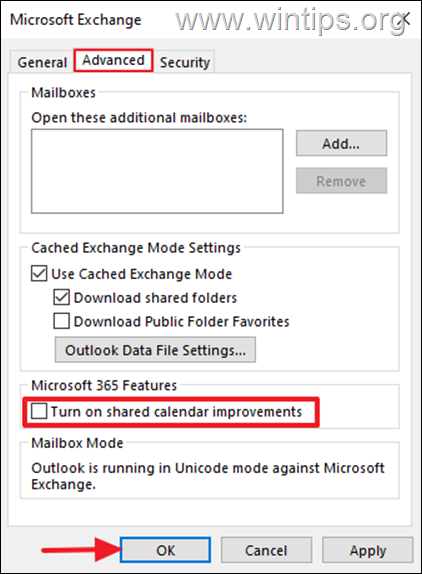 Solución: falta el calendario compartido después de reiniciar Outlook.