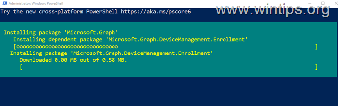 Instalar módulos de gráficos de Microsoft