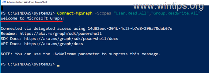 Gráfico de Microsoft Conéctese al gráfico de Microsoft