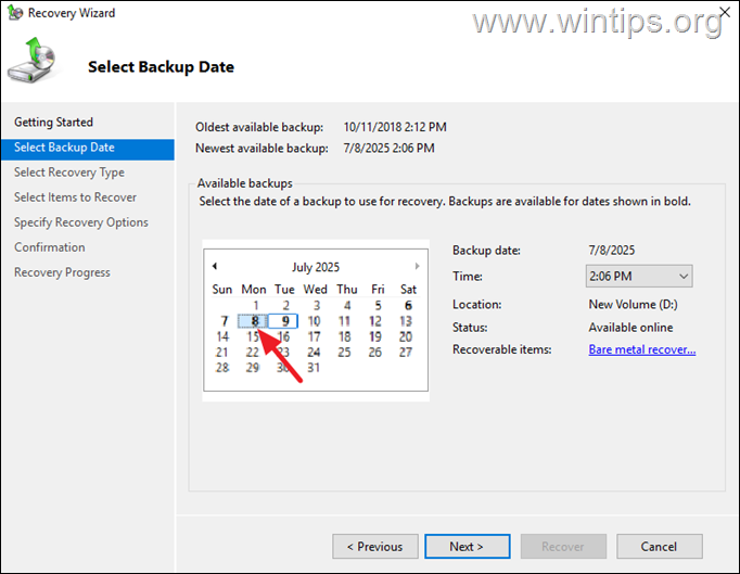 restaurar copia de seguridad Restaure Active Directory desde la copia de seguridad de Windows Server.