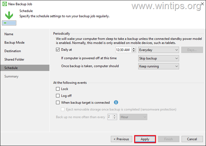 Agente de respaldo de Veeam Veeam Backup Agent para Windows