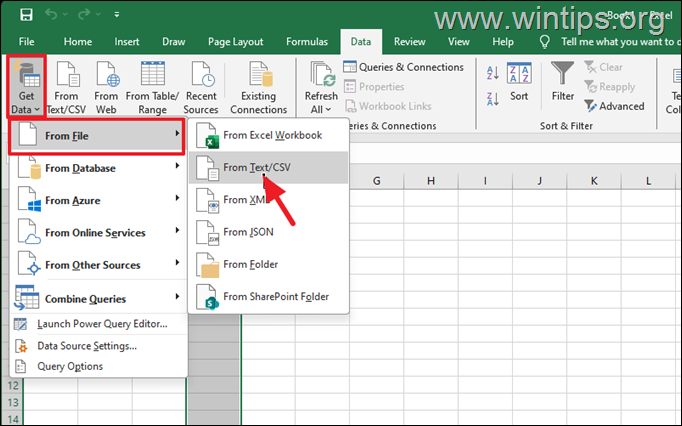 Importar CSV a Excel
