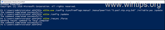 Configure PDC para sincronizar con un servidor de hora externo.