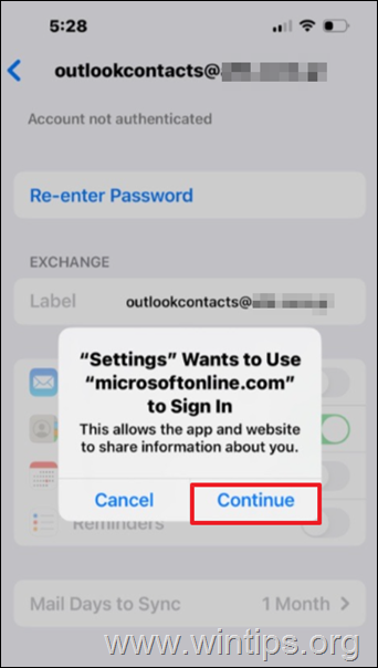 Cómo sincronizar contactos de Outlook 365 con la aplicación de contactos de iPhone