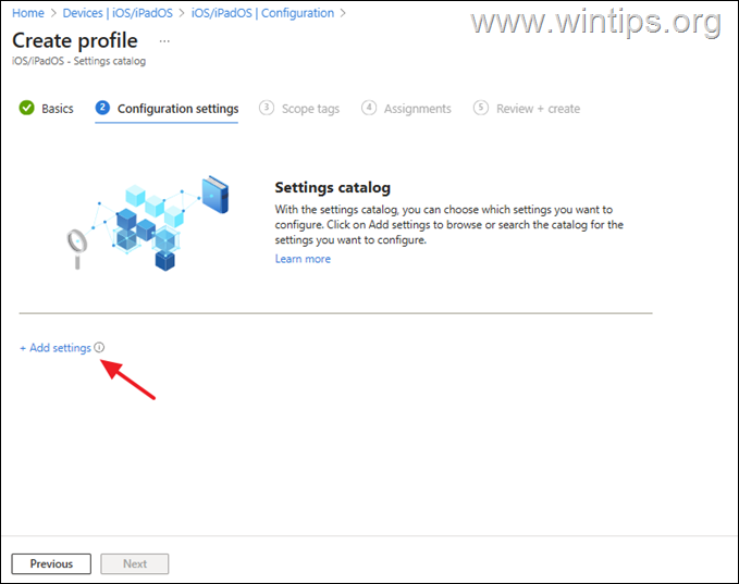 agregar configuraciones Cómo crear una política DDM para dispositivos iOS en Microsoft 365 Intune