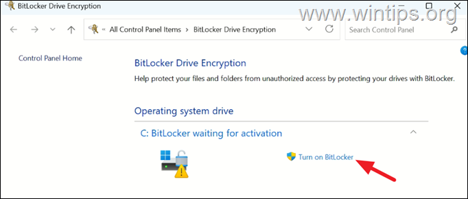 arreglar el cifrado de bitlocker suspendido