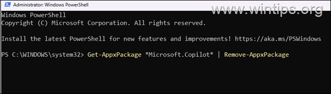 quitar powershell copiloto Quitar Copilot de PowerShell