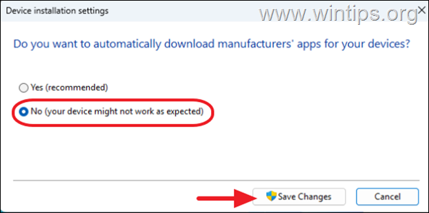 instalación del dispositivo Evite que Windows instale controladores automáticamente