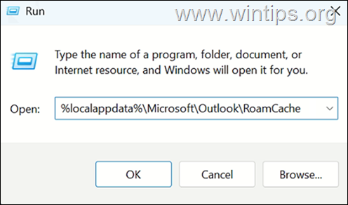 imagen Borrar caché de Outlook