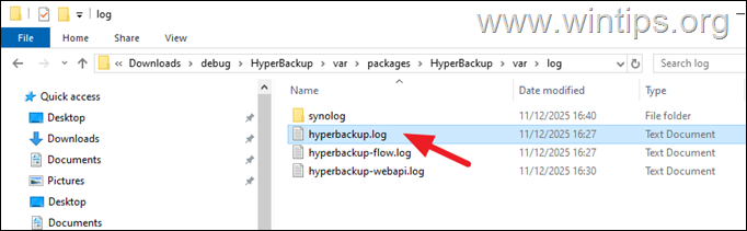 Synology hyperbackup.log
