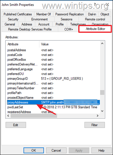 Agregar alias de correo electrónico - Active Directory - Microsoft 365