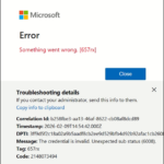 Cómo resolver el error "Algo salió mal 657rx" en Outlook o en las aplicaciones de Microsoft 365.