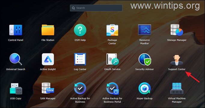 Centro de soporte de Synology